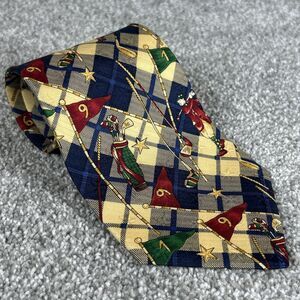 Tommy Hilfiger Designer Necktie Silk Novelty Golf Theme Made in USA 100%